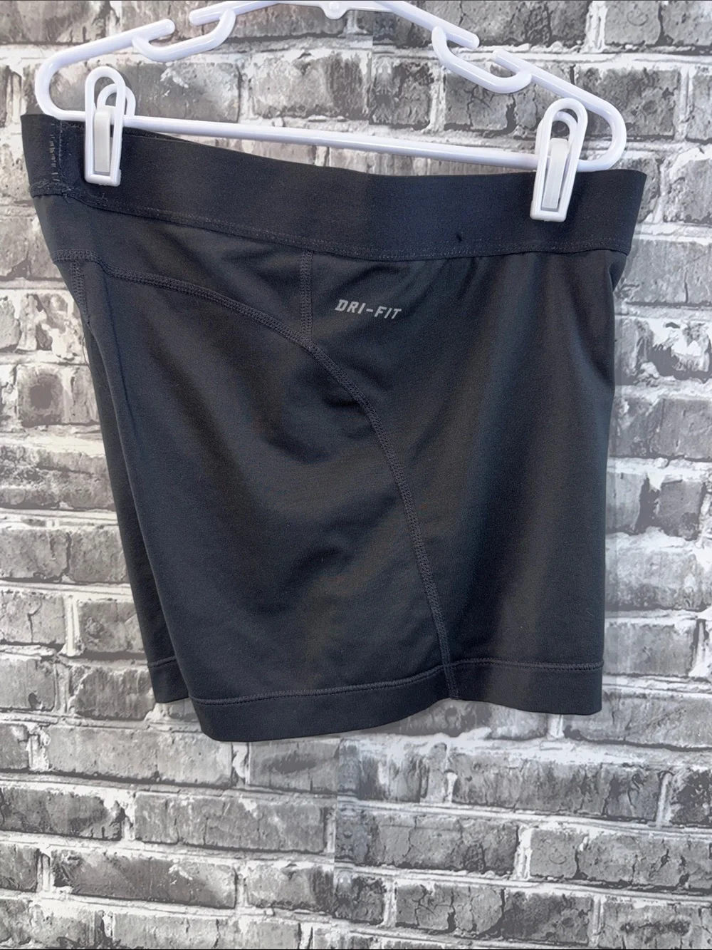 Nike Black Pro Compression Shorts with White Swoosh